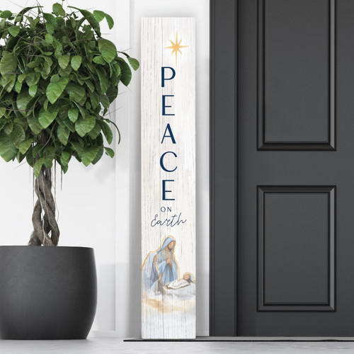 p. graham dunn Porch Sign - Peace On Earth