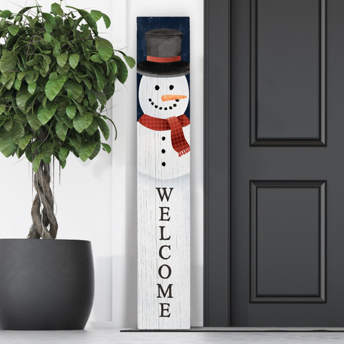 p. graham dunn Porch Sign - Snowmen Welcome