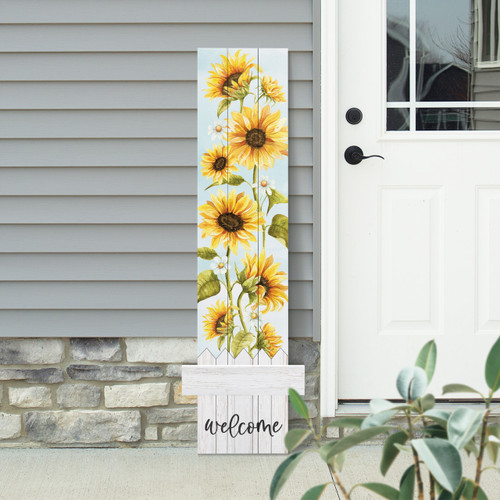 p. graham dunn Porch Sign - Welcome Flowers