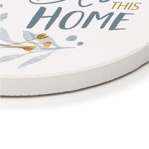 P. Graham Dunn Round Coaster - Bless This Home