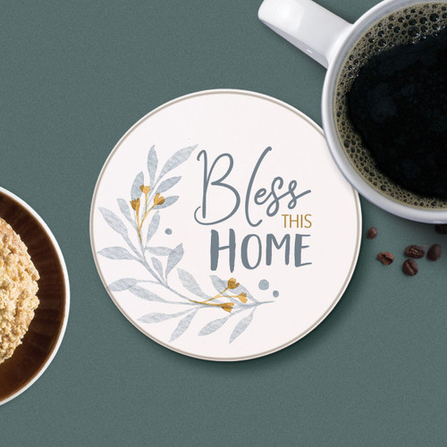 p. graham dunn Round Coaster - Bless This Home