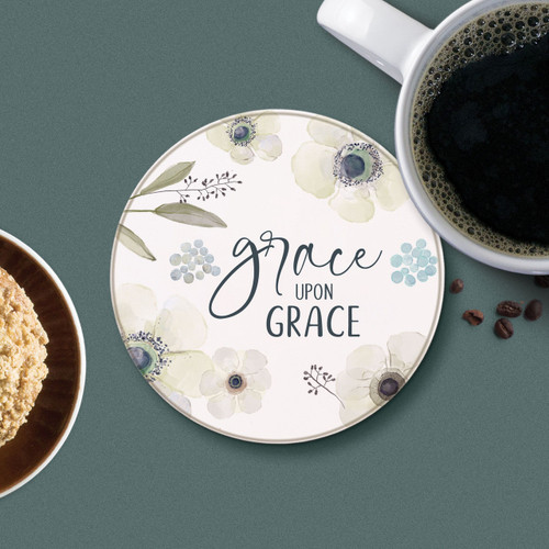 p. graham dunn Round Coaster - Grace Upon Grace