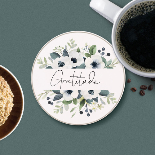 p. graham dunn Round Coaster - Gratitude