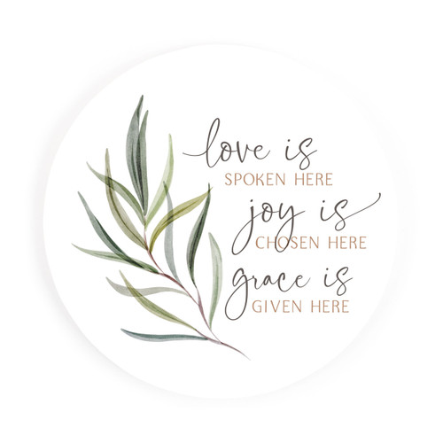 P. Graham Dunn Round Coaster - Love Is Spoken