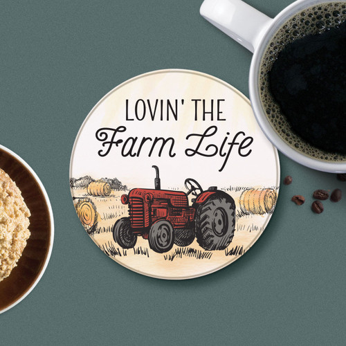 p. graham dunn Round Coaster - Lovin' The Farm