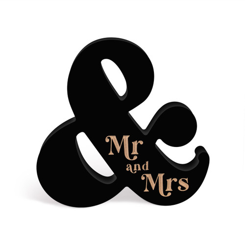 P. Graham Dunn Shape Sign - Mr & Mrs
