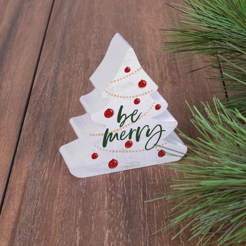 p. graham dunn Small Christmas Shape Sign - Be Merry