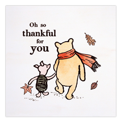 p. graham dunn So Thankful Pooh Wood Block