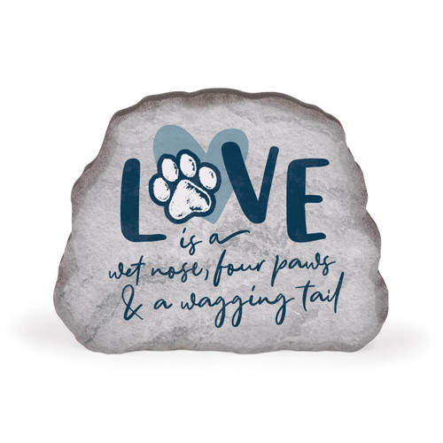 p. graham dunn Stone Sign - Love Is A Wet Nose