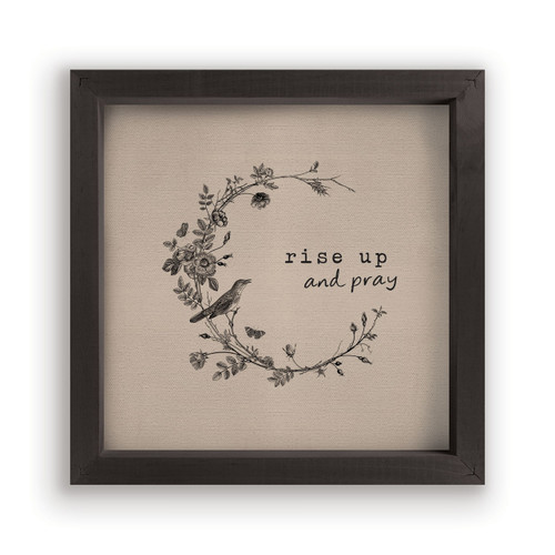 P. Graham Dunn Tea & Ink Framed Linen Art - Rise Up