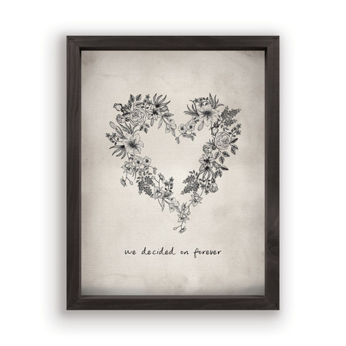 P. Graham Dunn Tea & Ink Framed Linen Art - We Decided