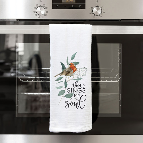 p. graham dunn Tea Towels - Then Sings My