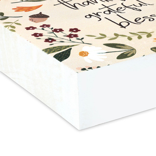 P. Graham Dunn Thankful Grateful Blessed Wood Block