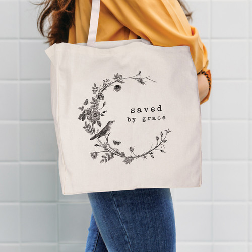 p. graham dunn Tote Bag - Saved By Grace
