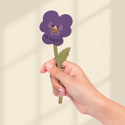 P. Graham Dunn Wooden Flowers - Be Happy