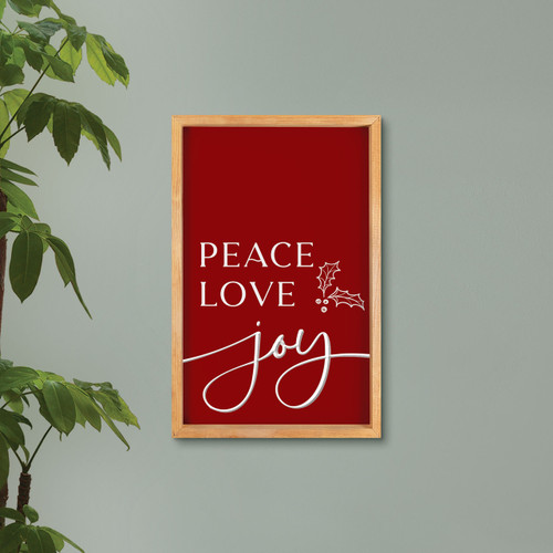 p. graham dunn Peace Love Joy Collection Framed Art - Peace Love Joy