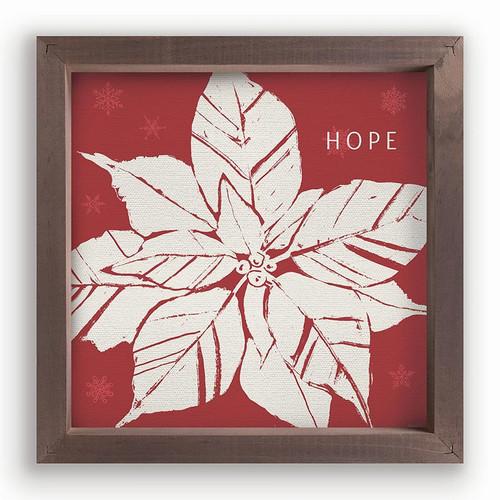 P. Graham Dunn Peace Love Joy Collection Framed Linen Art - Hope