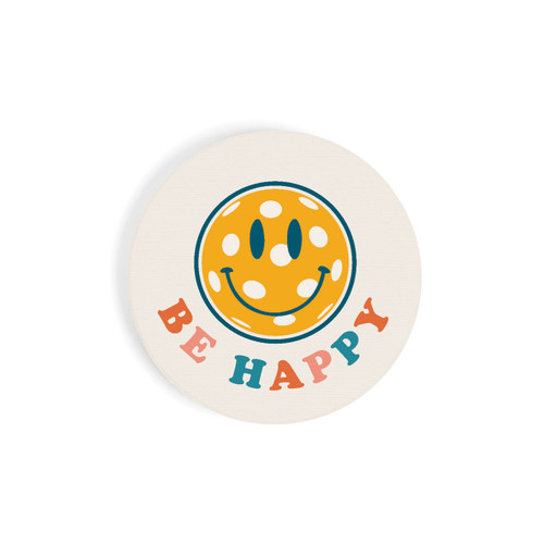 P. Graham Dunn Pickleball Car Coaster (Retail Pack) - Be Happy