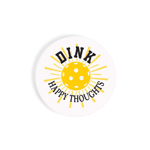 p. graham dunn Pickleball Car Coaster (Retail Pack) - Dink Happy Thoughts