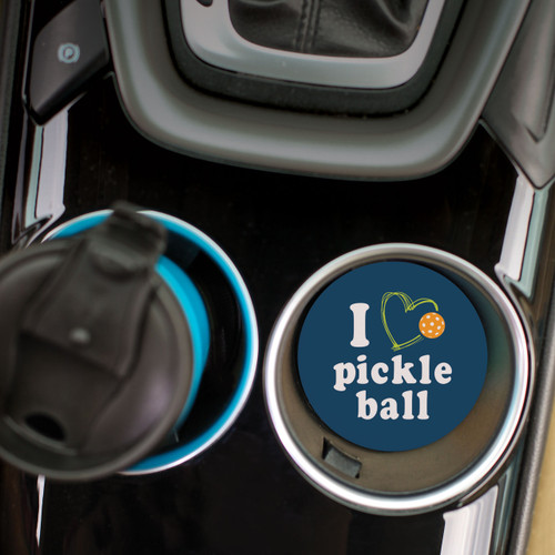 p. graham dunn Pickleball Car Coaster (Retail Pack) - I Love Pickleball