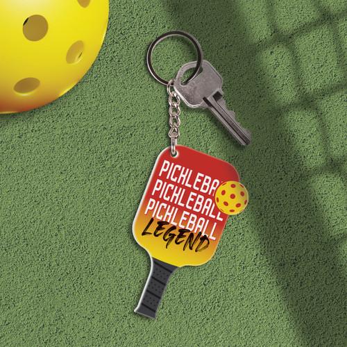 p. graham dunn Pickleball Keychain - Pickleball Legend