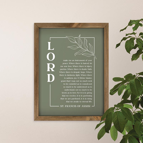 p. graham dunn Prayers + Praise Collection Framed Art - Lord Make Me An Instrument Of Your Peace