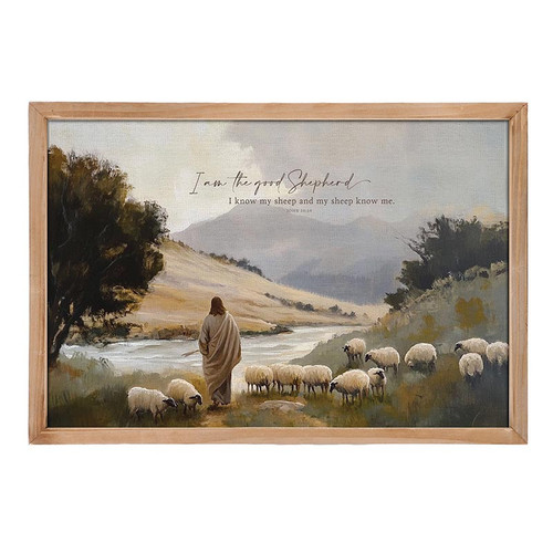 p. graham dunn Premier Framed Canvas - The Good Shepherd