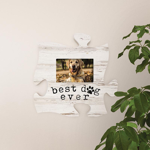 P. Graham Dunn Puzzle Pieces Artwork Photo Frame - Best Dog