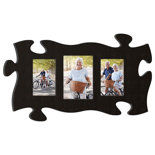 p. graham dunn Puzzle Pieces Artwork Photo Frame - Black Collage