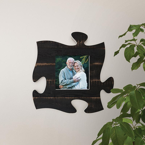 P. Graham Dunn Puzzle Pieces Artwork Photo Frame - Black Wood