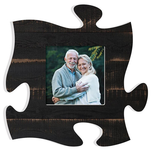 p. graham dunn Puzzle Pieces Artwork Photo Frame - Black Wood