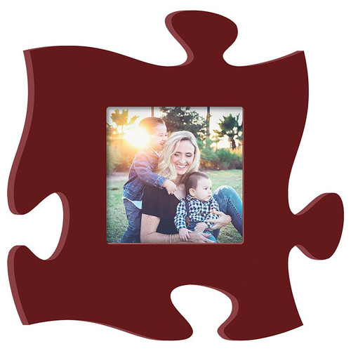 p. graham dunn Puzzle Pieces Artwork Photo Frame - Cranberry