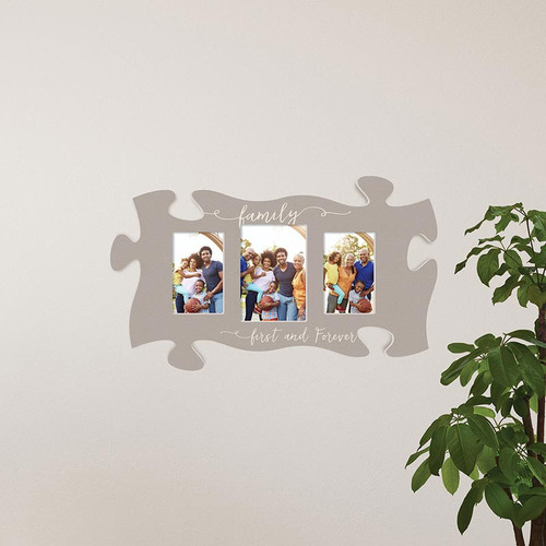 P. Graham Dunn Puzzle Pieces Artwork Photo Frame - Family First Collage