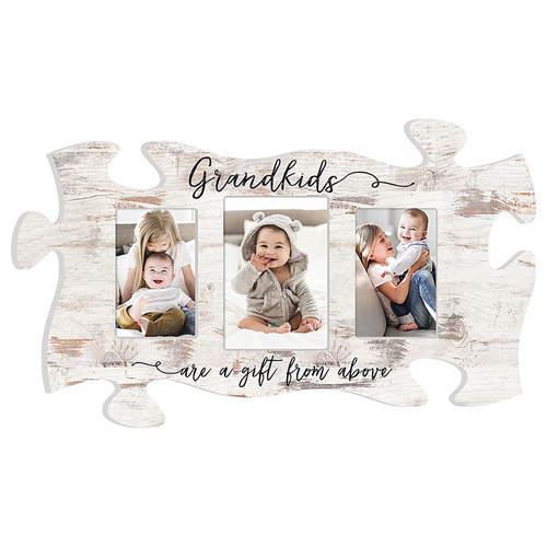 p. graham dunn Puzzle Pieces Artwork Photo Frame - Grandkids Collage