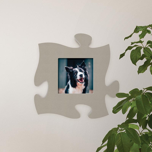 P. Graham Dunn Puzzle Pieces Artwork Photo Frame - Light Grey