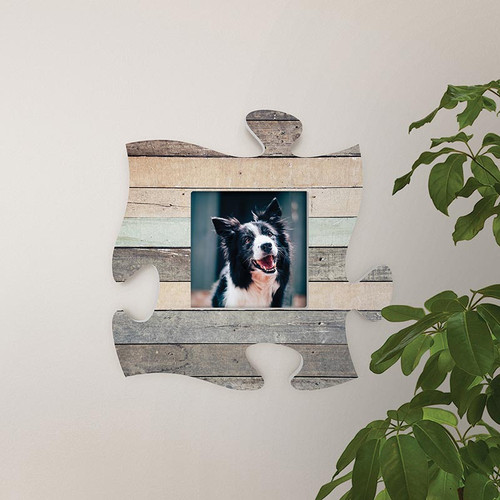 P. Graham Dunn Puzzle Pieces Artwork Photo Frame - Multi-Colored Wood