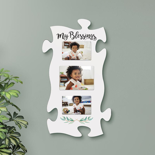 P. Graham Dunn Puzzle Pieces Artwork Photo Frame - My Blessings Collage