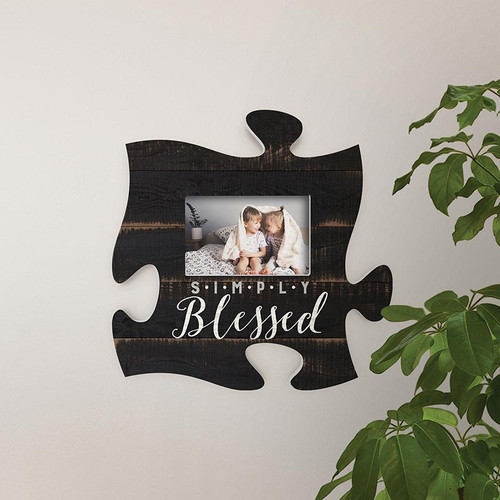 P. Graham Dunn Puzzle Pieces Artwork Photo Frame - Simply Blessed