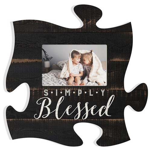 p. graham dunn Puzzle Pieces Artwork Photo Frame - Simply Blessed