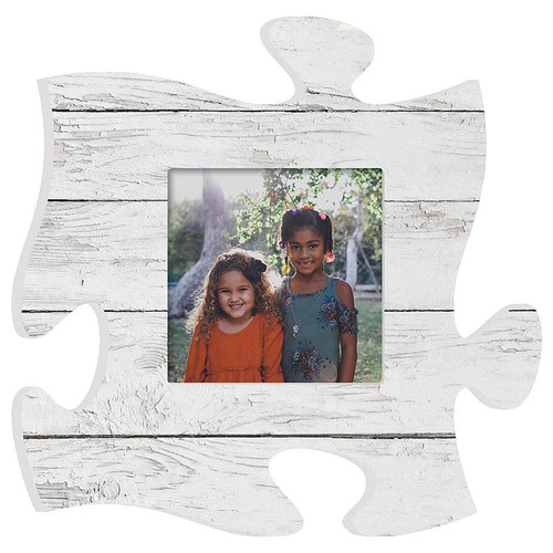 p. graham dunn Puzzle Pieces Artwork Photo Frame - White Wood