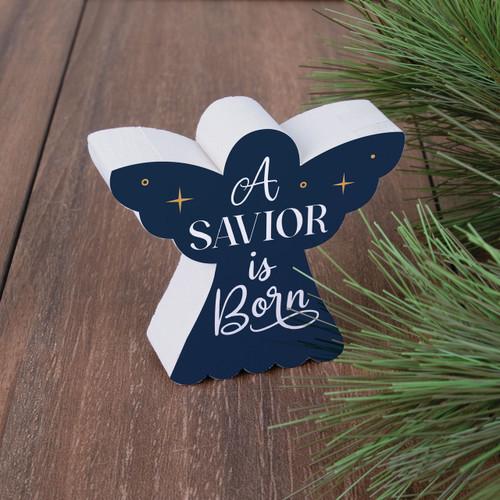 p. graham dunn Small Christmas Shape Sign - A Savior Is Born