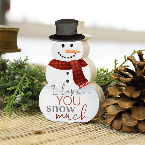 P. Graham Dunn Small Christmas Shape Sign - I Love You