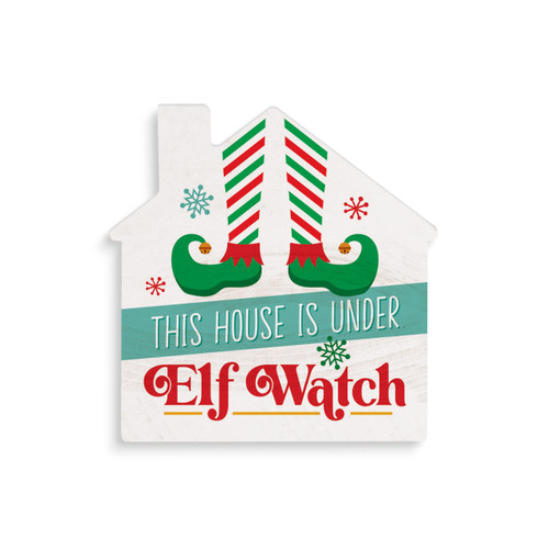 P. Graham Dunn Small Christmas Shape Sign - This House Is Under