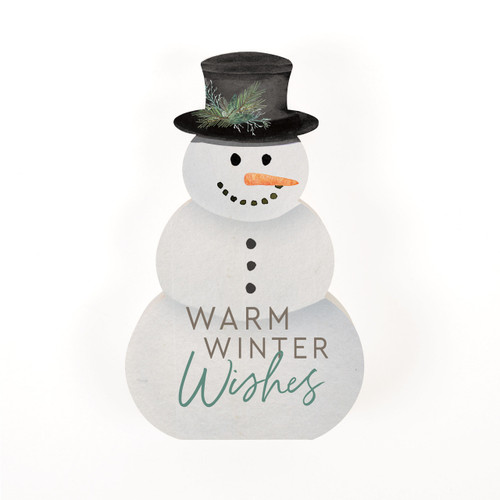 P. Graham Dunn Small Christmas Shape Sign - Warm Winter