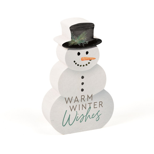 P. Graham Dunn Small Christmas Shape Sign - Warm Winter