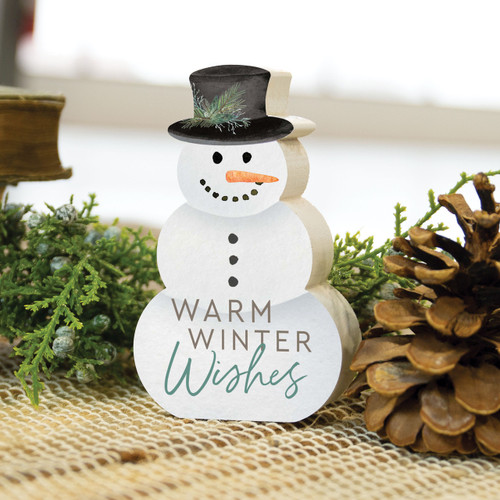 p. graham dunn Small Christmas Shape Sign - Warm Winter