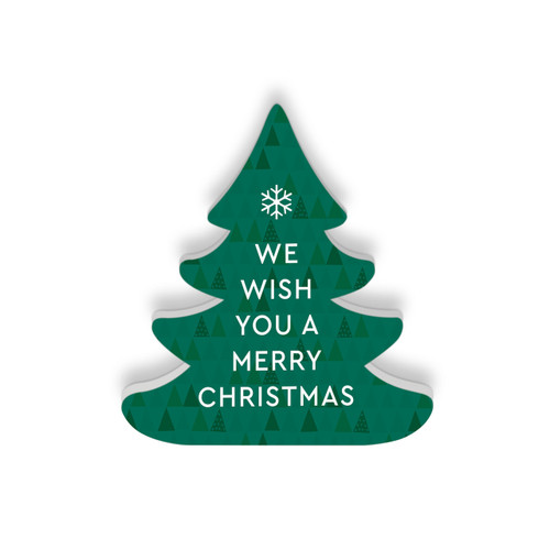 P. Graham Dunn Small Christmas Shape Sign - We Wish You A Merry Christmas