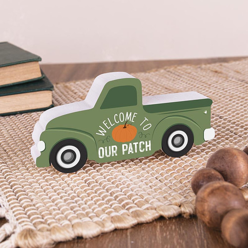 p. graham dunn Small Christmas Shape Sign - Welcome To Our Patch