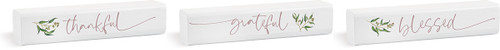 p. graham dunn Stick Set - Thankful Grateful Blessed - 3pcs