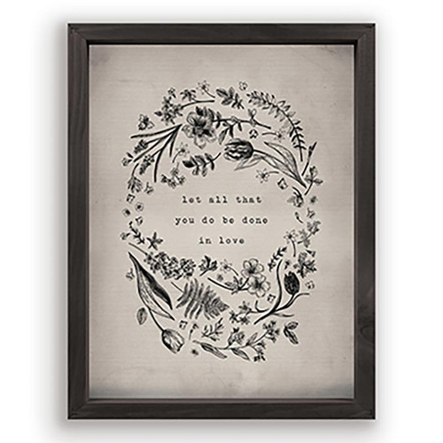 P. Graham Dunn Tea & Ink Framed Linen Art - Let All That